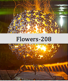 Fire Bowl "Flowers-208"