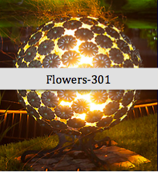 Fire Bowl "Flowers-301"