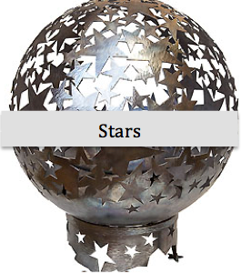 Fire Bowl "Stars - INOX" -Stainless Steel